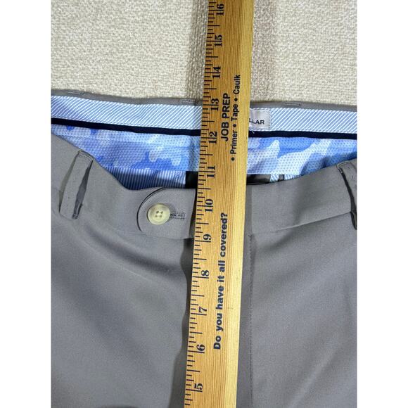 Peter Millar Men’s 34x32 Gray Flat Front Performance Dress Golf Pants Slacks - Picture 7 of 9
